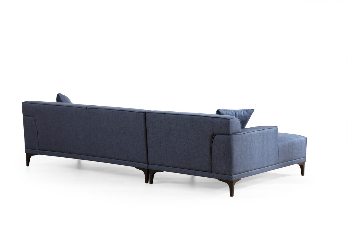 Ecksofa links Petra Blau