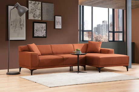 Ecksofa rechts Petra Orange