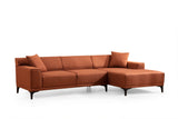 Ecksofa rechts Petra Orange