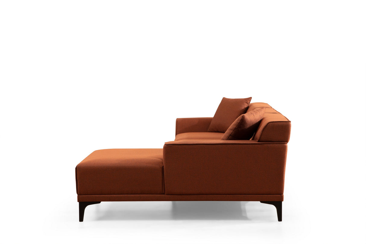 Ecksofa rechts Petra Orange