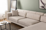 Rechtes Ecksofa Jivago Beige