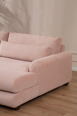 Ecksofa rechts River Pink