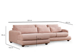 Ecksofa Left River Pink