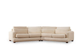 4-Sitzer-Sofa rechts River Beige