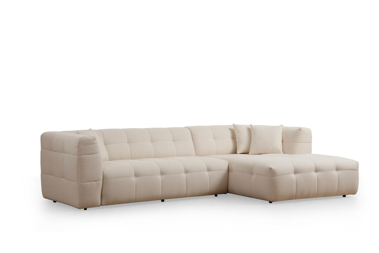 Rechtes Ecksofa Cady Beige