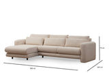 Ecksofa links Lily Cream