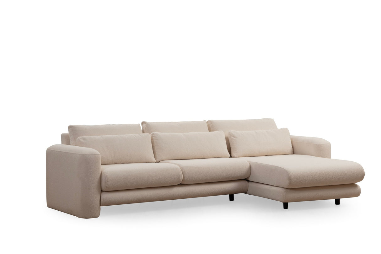 Ecksofa rechts Lily Cream