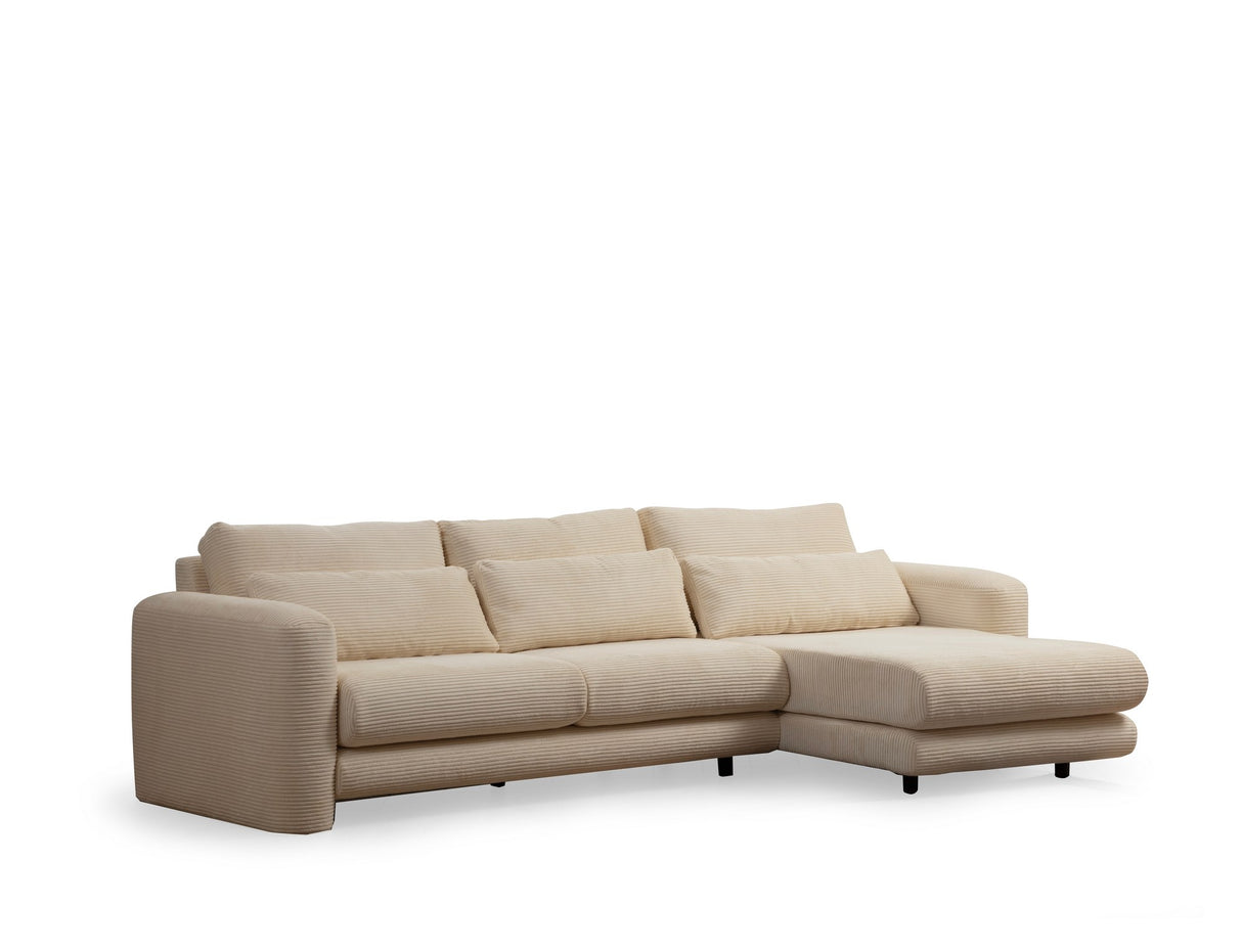 Ecksofa rechts Lily Beige