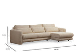 Ecksofa rechts Lily Beige