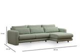 Ecksofa rechts Lily Green