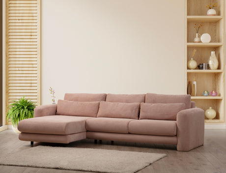 Ecksofa links Lily Pink