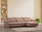 Ecksofa rechts Lily Pink