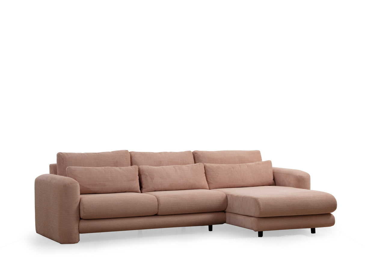 Ecksofa rechts Lily Pink