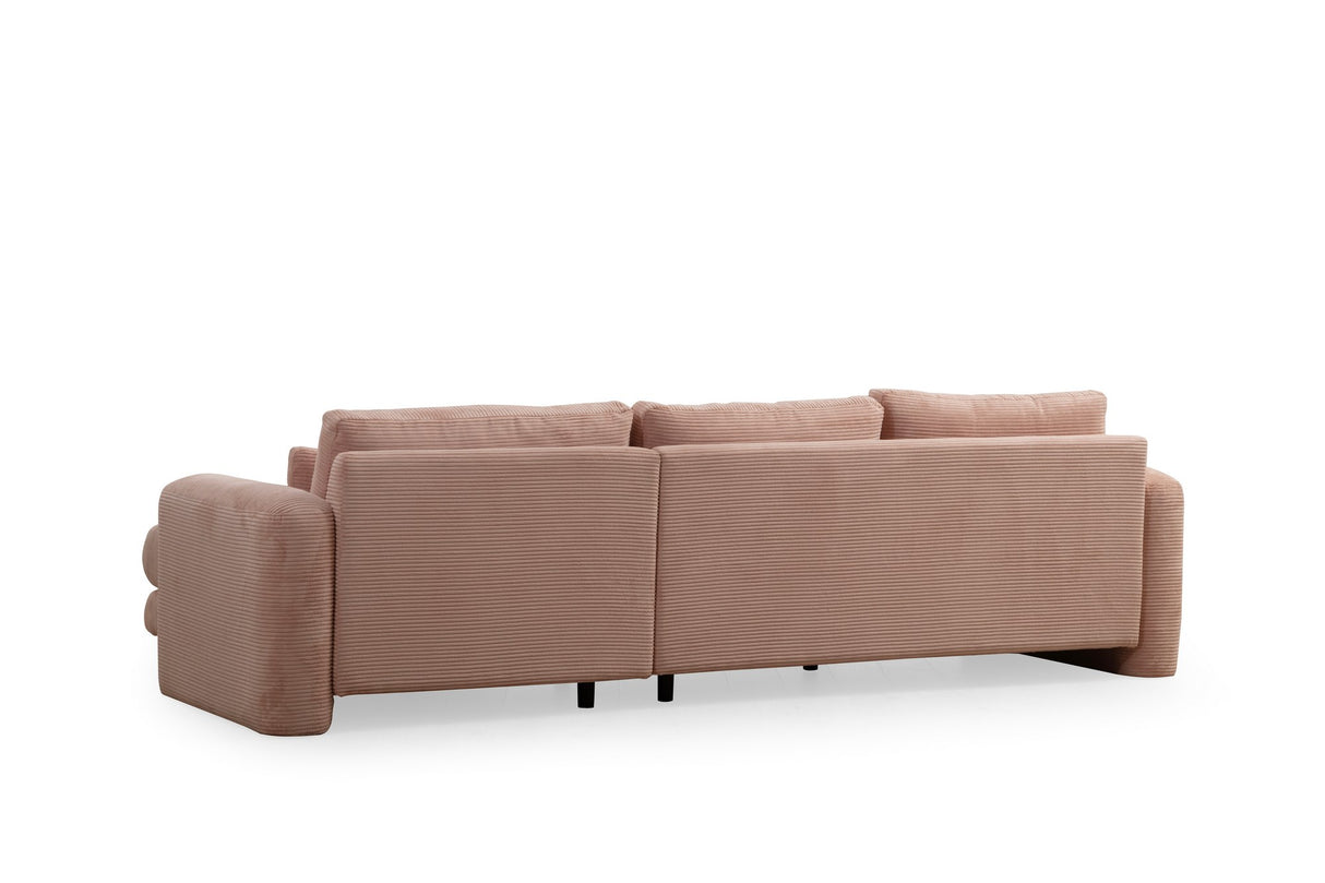 Ecksofa rechts Lily Pink