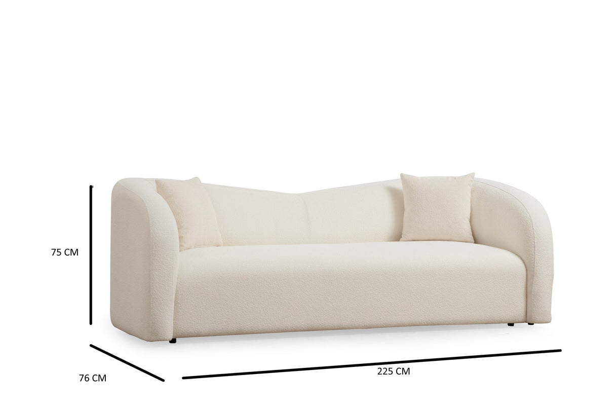 3-Sitzer-Sofa Asos Creme