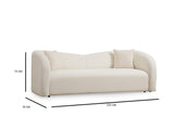 3-Sitzer-Sofa Asos Creme