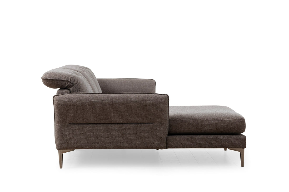 Ecksofa links Costor Grau