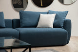 Ecksofa links Maya Blau