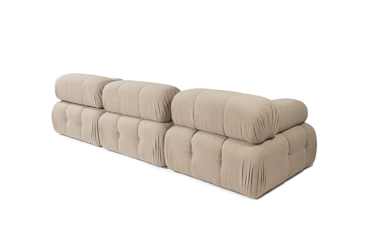 Modulare Bank 3sitzer mit Hocker Doeblo Beige