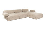 Modulare Bank 3sitzer mit Hocker Doeblo Beige