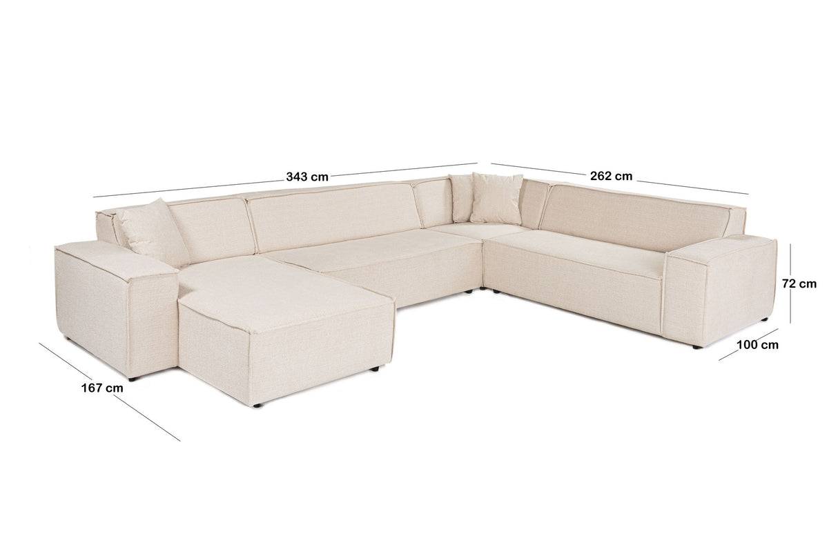 Ecksofa Puzzle Beige