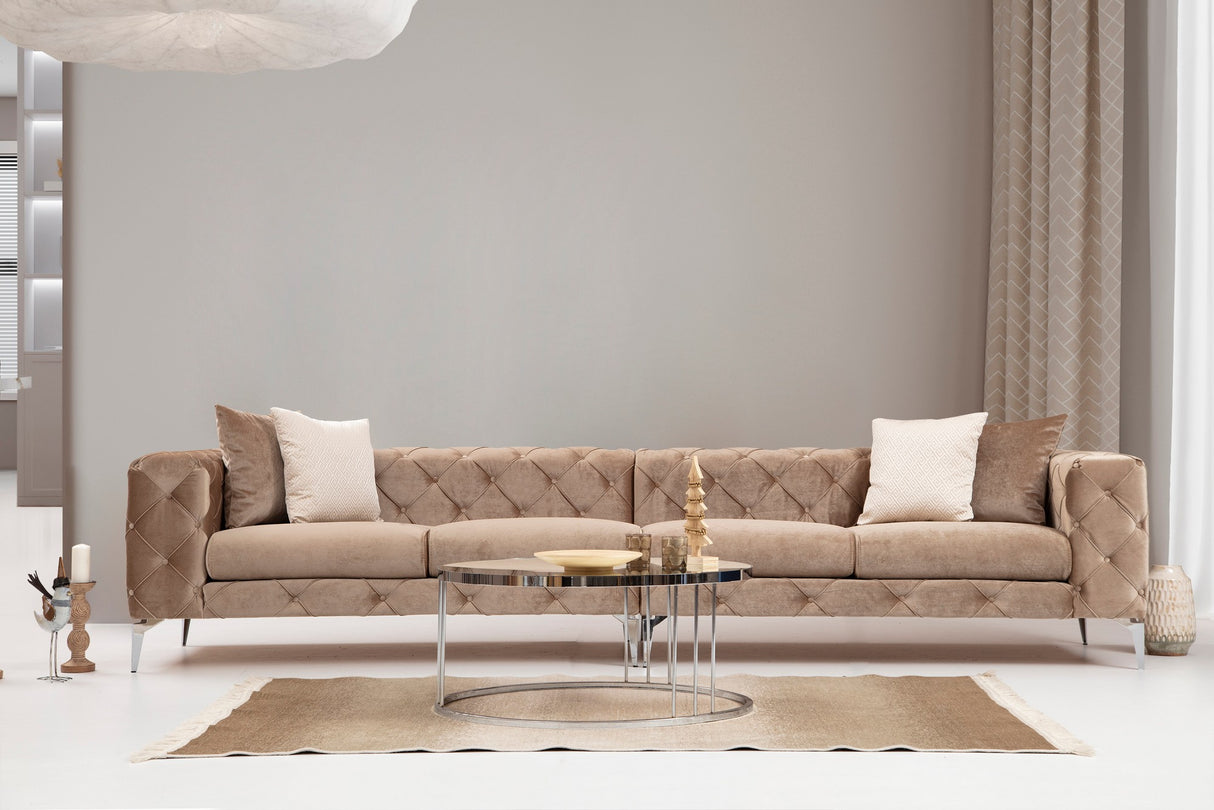 4-Sitzer-Sofa Como Dark Cream