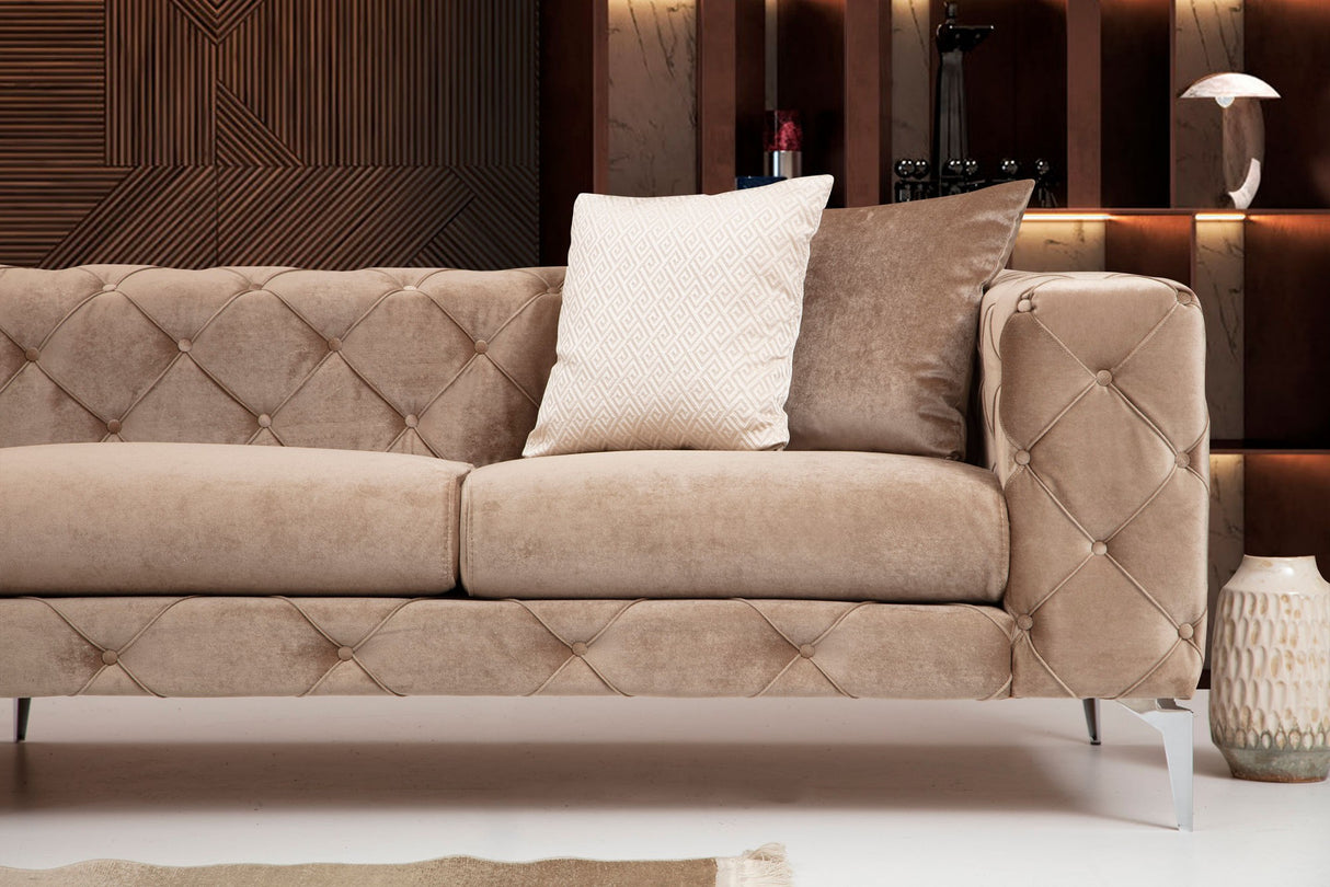 4-Sitzer-Sofa Como Dark Cream