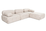 Modulare Bank 3sitzer mit Hocker Doeblo Light Beige