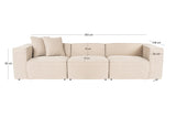 3-Sitzer-Sofa Lora Peach