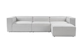 Modulare Bank 3-Sitzer mit Hocker Fora Grey