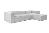 Modulare Bank 3-Sitzer mit Hocker Fora Grey