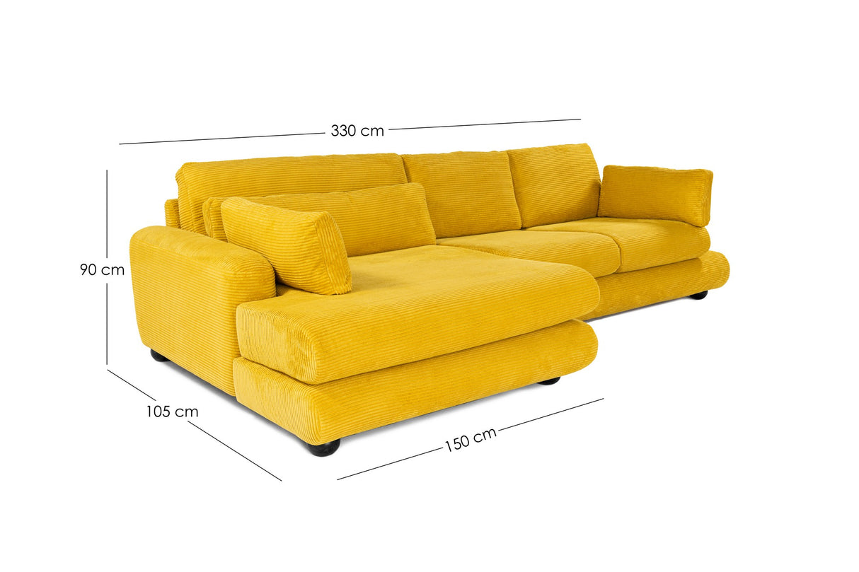 Ecksofa Left River Yellow