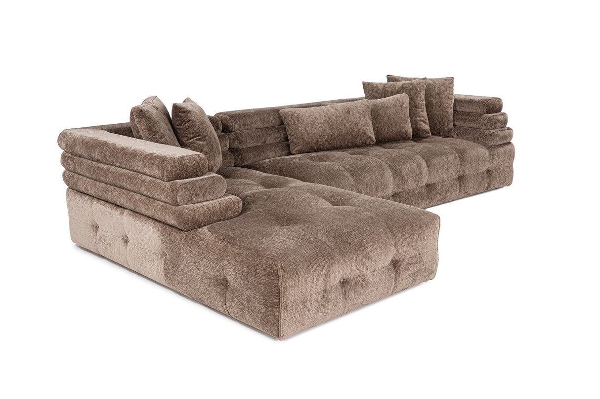 Ecksofa links Boston Grey