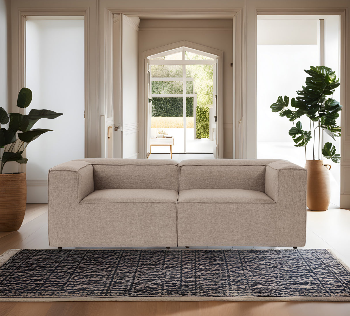 Modulare Sofa 2-Sitzer-Foren braun