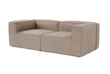 Modulare Sofa 2-Sitzer-Foren braun