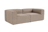 Modulare Sofa 2-Sitzer-Foren braun