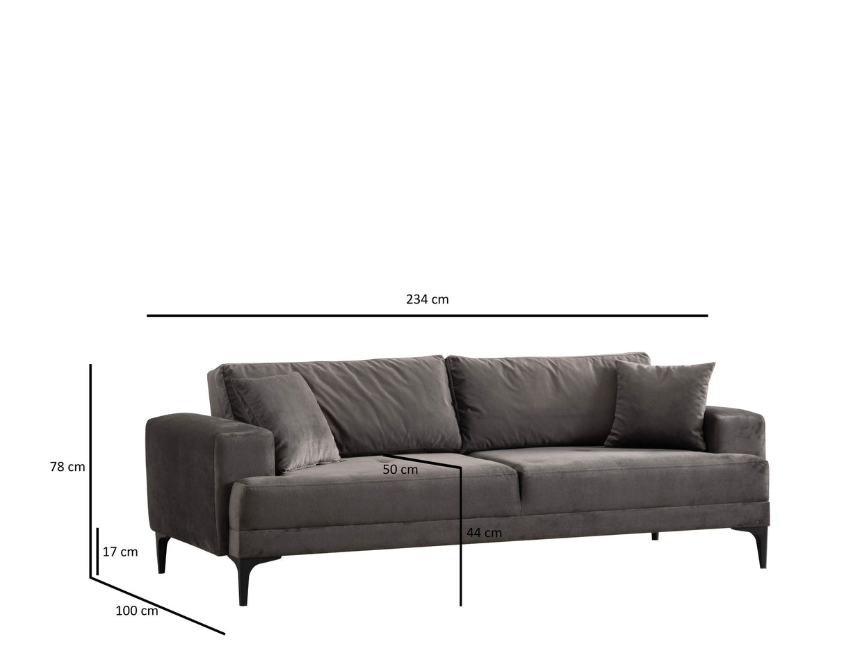 3-Sitzer-Sofa Astana Anthrazit