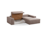 Ecksofa mit Schlaffunktion rechts Pirlo Brown