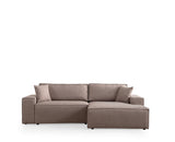 Ecksofa mit Schlaffunktion rechts Pirlo Brown