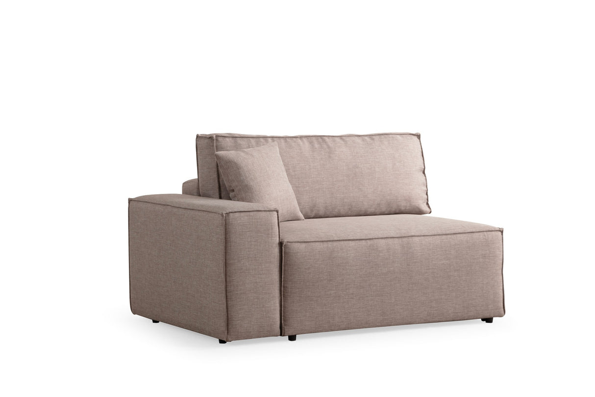 Ecksofa mit Schlaffunktion rechts Pirlo Brown