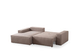 Ecksofa mit Schlaffunktion Links Pirlo Brown