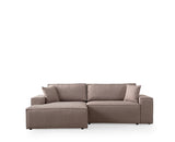 Ecksofa mit Schlaffunktion Links Pirlo Brown