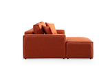 Ecksofa mit Schlaffunktion Links Pirlo Orange