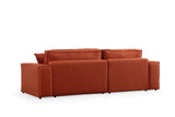 Ecksofa mit Schlaffunktion Links Pirlo Orange