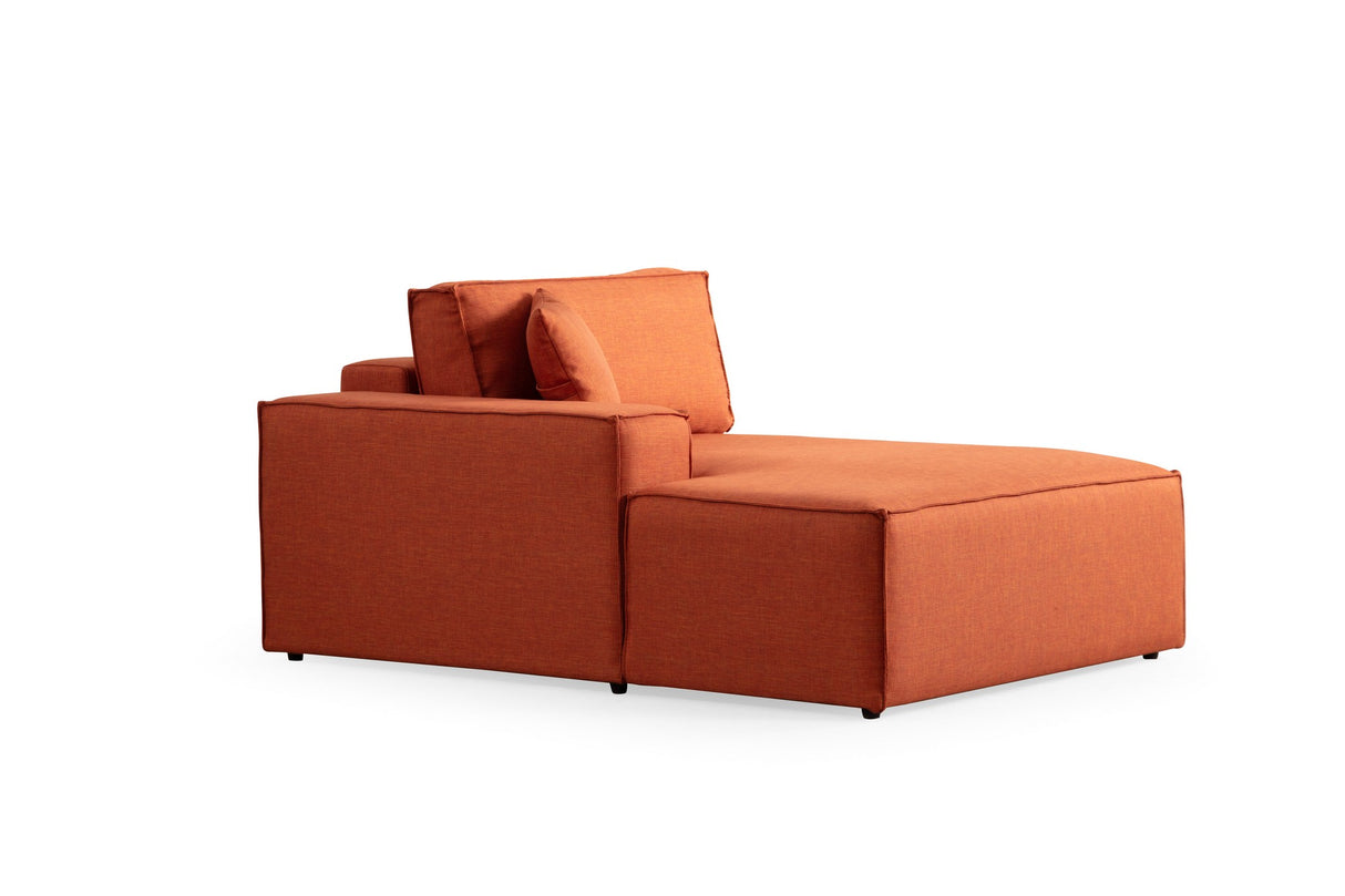 Ecksofa mit Schlaffunktion Links Pirlo Orange