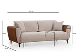 3-Sitzer-Schlafsofa Aren Beige Zimt