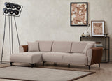 Ecksofa mit Schlaffunktion Links Aren Beige Zimt