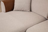 Ecksofa mit Schlaffunktion Links Aren Beige Zimt