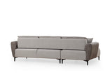 Ecksofa mit Schlaffunktion Links Aren Grey