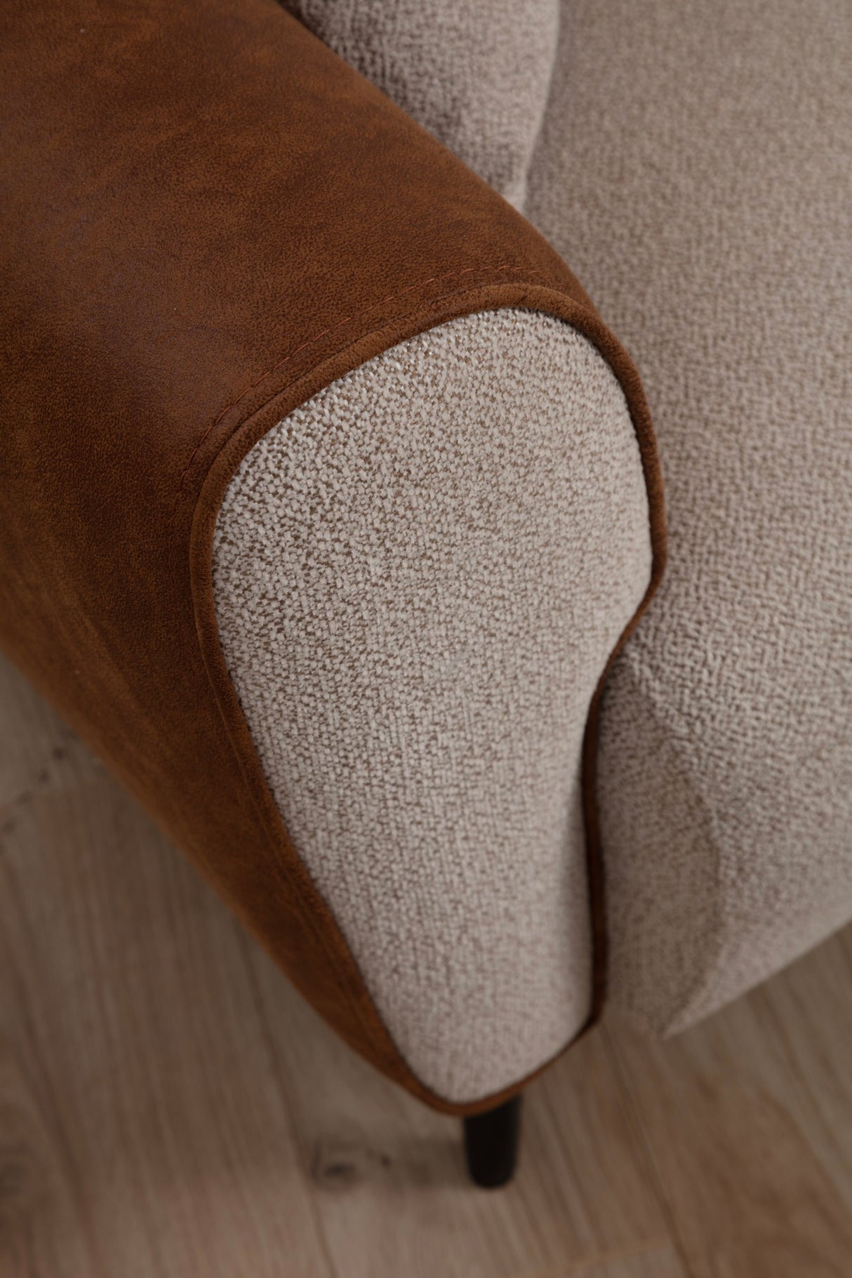 Ecksofa mit Schlaffunktion Rechts Aren Beige Cinnamon